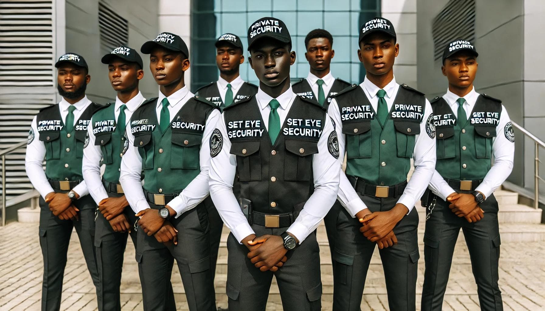 Security personnel wearing professional uniforms